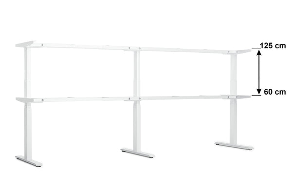 Konferenztisch elektrisch weiss 280 x 100 cm