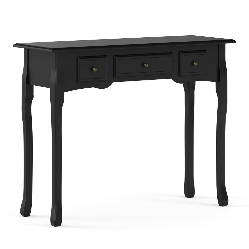 Konsolentisch ANDY mit 3 Schubladen 100 x 78 cm schwarz