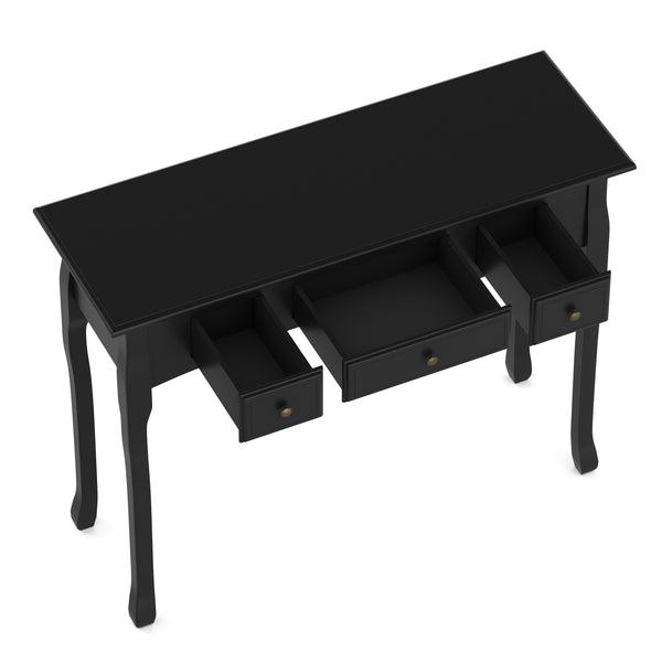 Konsolentisch ANDY mit 3 Schubladen 100 x 78 cm schwarz