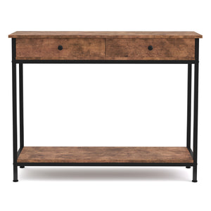 Vintage console table BONITA 100 x 30 x 80 cm 2 drawers
