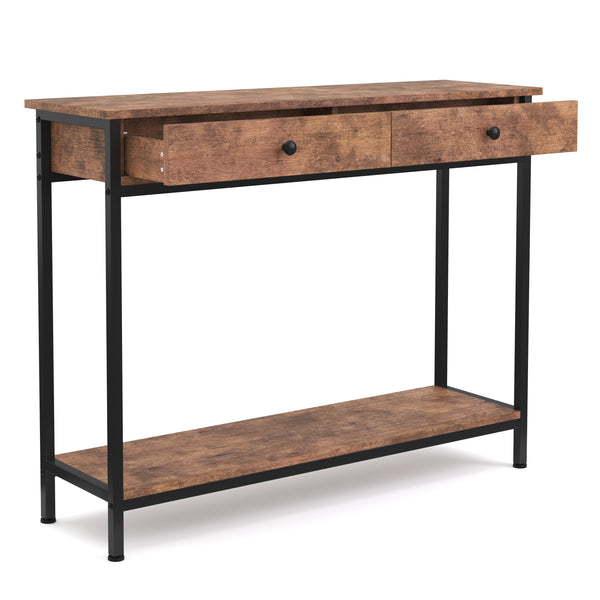 Vintage console table BONITA 100 x 30 x 80 cm 2 drawers