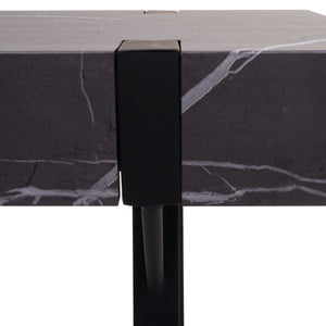 Konsolentisch Beistelltisch Metall 75x100x40cm Marmor-Optik grau