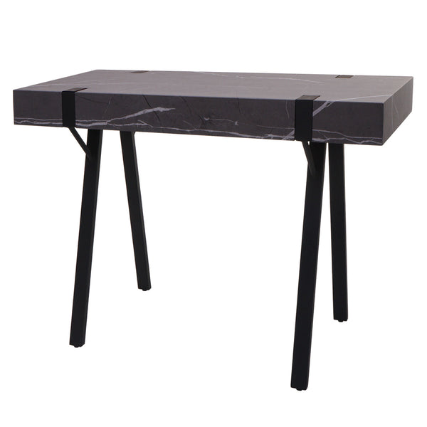 Konsolentisch Beistelltisch Metall 75x100x40cm Marmor-Optik grau