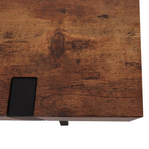 Konsolentisch Beistelltisch Metall 75x100x40cm dunkle Wildeiche