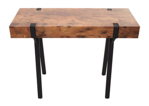 Konsolentisch Beistelltisch Metall 75x100x40cm dunkle Wildeiche