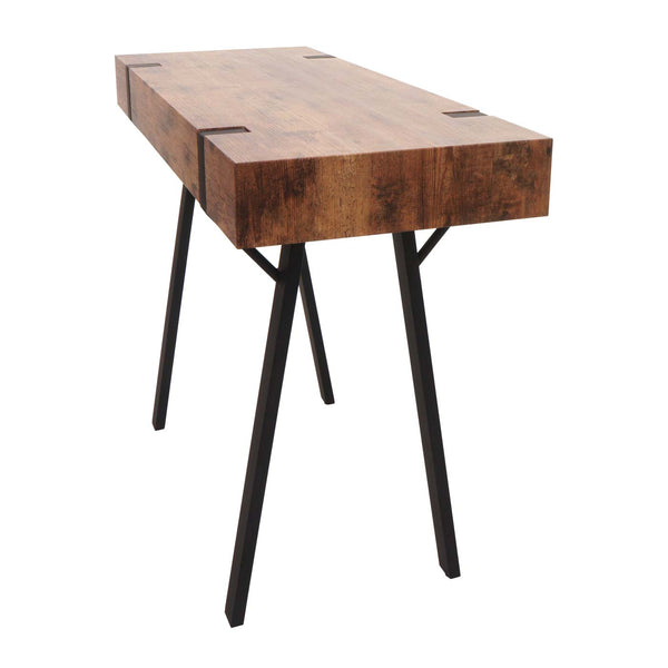Konsolentisch Beistelltisch Metall 75x100x40cm dunkle Wildeiche