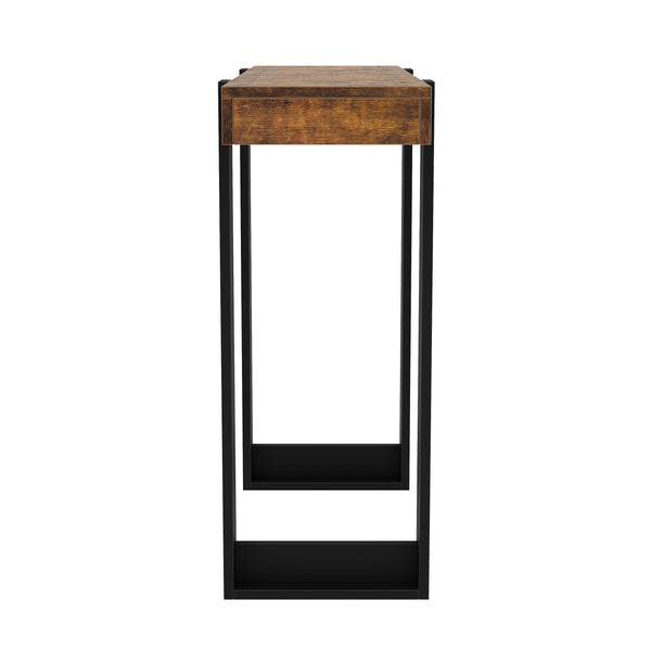 Konsolentisch CHELSEA 100 x 75 cm braun/schwarz