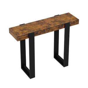 Konsolentisch CHELSEA 100 x 75 cm braun/schwarz