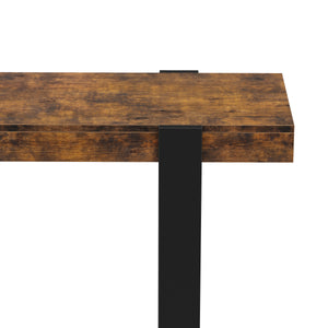 Konsolentisch CHELSEA 100 x 75 cm braun/schwarz
