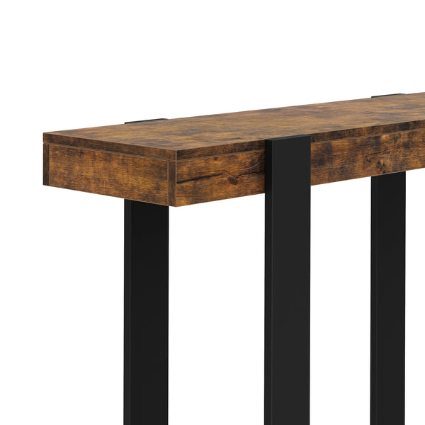 Konsolentisch CHELSEA 100 x 75 cm braun/schwarz