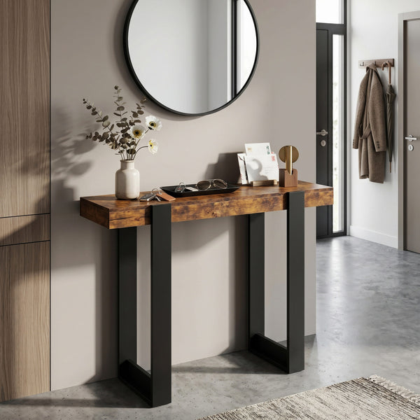 Konsolentisch CHELSEA 100 x 75 cm braun/schwarz