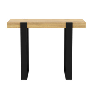 Konsolentisch CHELSEA 100 x 75 cm hellbraun/schwarz