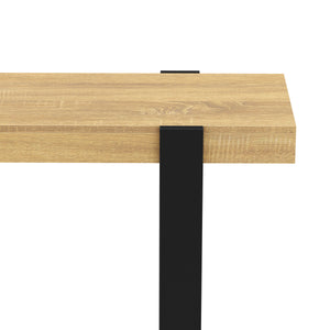 Konsolentisch CHELSEA 100 x 75 cm hellbraun/schwarz