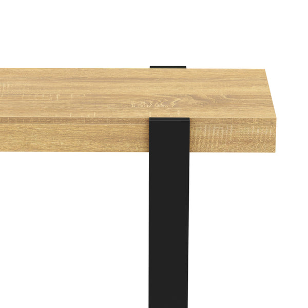 Konsolentisch CHELSEA 100 x 75 cm hellbraun/schwarz