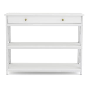 Konsolentisch EDMAR mit Schublade weiss