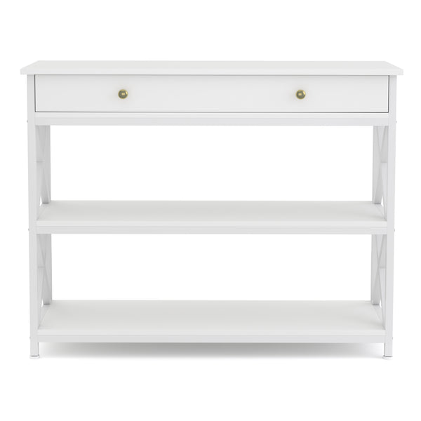Konsolentisch EDMAR mit Schublade weiss