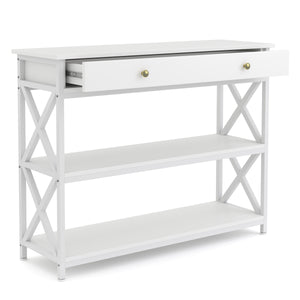 Konsolentisch EDMAR mit Schublade weiss