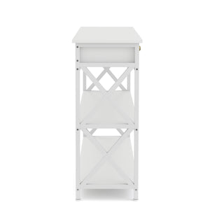 Konsolentisch EDMAR mit Schublade weiss