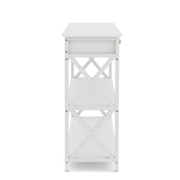 Konsolentisch EDMAR mit Schublade weiss