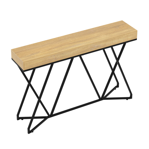 Konsolentisch FENWICK 140 x 90 cm braun/schwarz