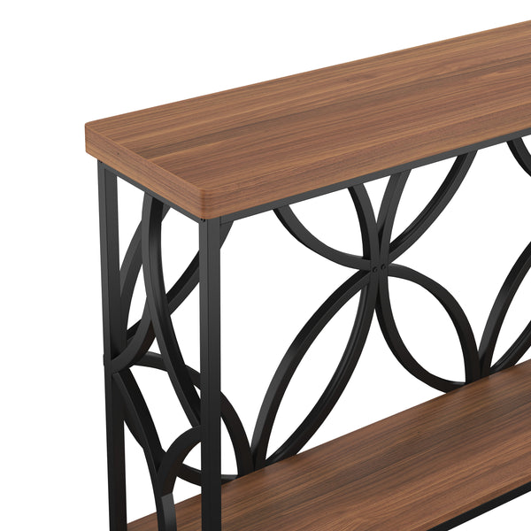 Konsolentisch FLORIUM 160 x 81 cm braun/schwarz