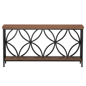Konsolentisch FLORIUM 160 x 81 cm braun/schwarz