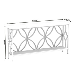 Konsolentisch FLORIUM 160 x 81 cm braun/schwarz