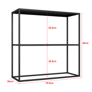 Konsolentisch Strömstad 80x79.5x26cm Schwarz matt