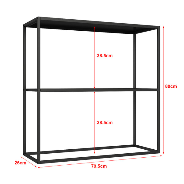 Konsolentisch Strömstad 80x79.5x26cm Schwarz matt