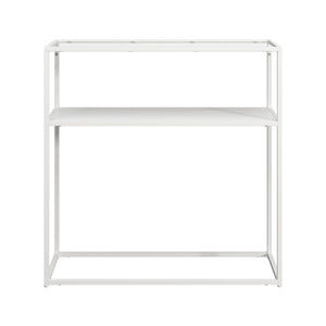 Konsolentisch Kuhmo Weiss Glastischplatte