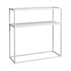 Konsolentisch Kuhmo Weiss Glastischplatte