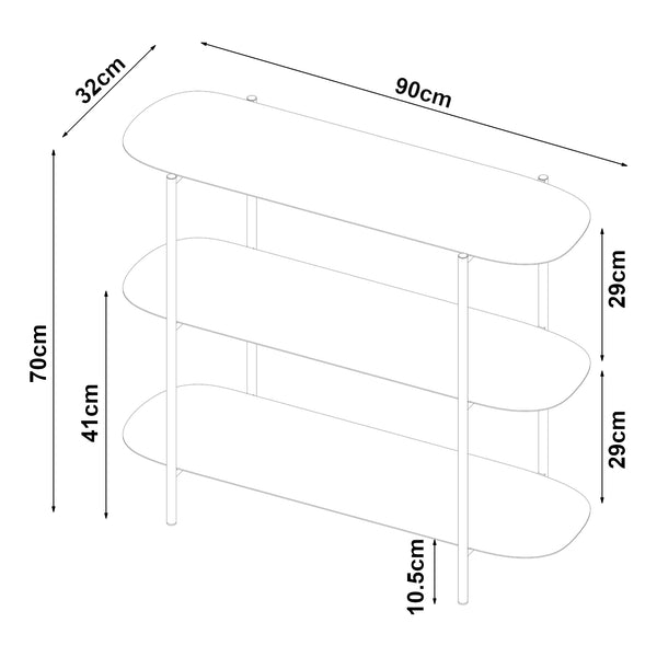 Console table Enebakk 70x90x32cm matte black
