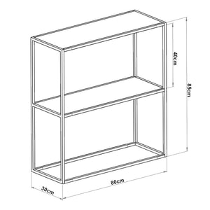 Konsolentisch Konnevesi 85x80x30cm Schwarz Transparent