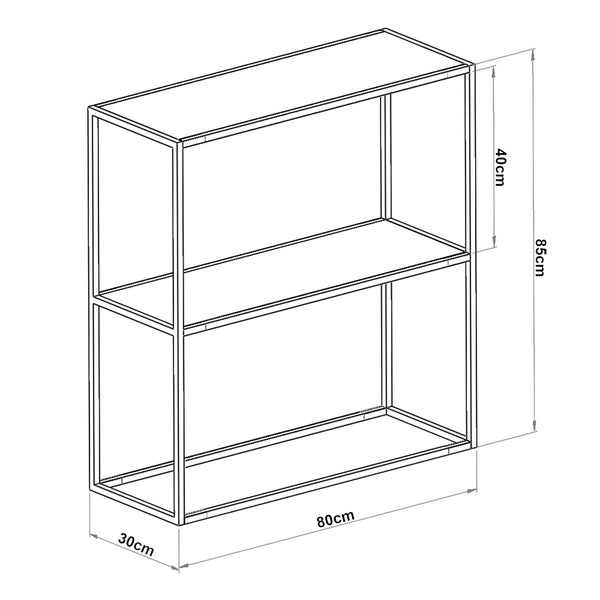 Konsolentisch Konnevesi 85x80x30cm Schwarz Transparent