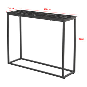 Konsolentisch Kittilä 80x100x30cm Schwarz Marmoroptik
