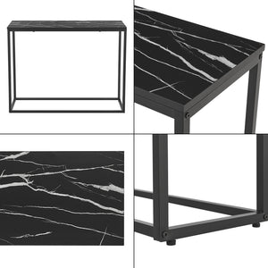 Konsolentisch Kittilä 80x100x30cm Schwarz Marmoroptik