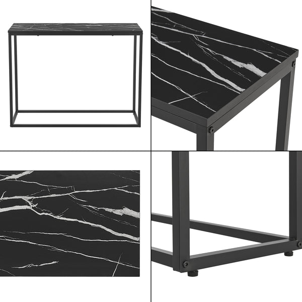 Konsolentisch Kittilä 80x100x30cm Schwarz Marmoroptik