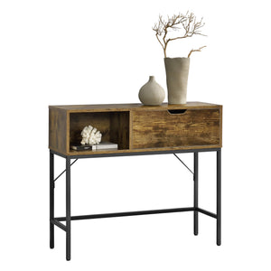 Konsolentisch Tranemo 92x30x80cm Dunkler Holzton