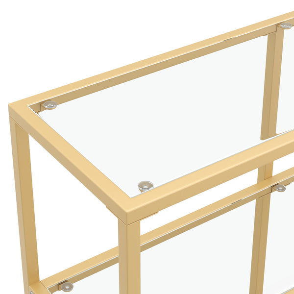 Konsolentisch Glas TYRO 100 x 73 cm gold