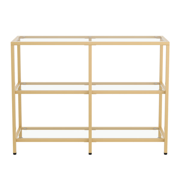 Konsolentisch Glas TYRO 100 x 73 cm gold