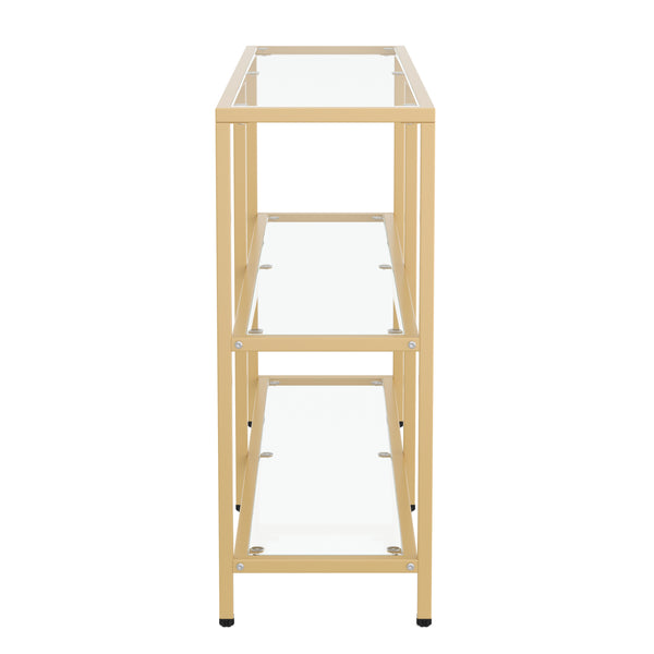 Konsolentisch Glas TYRO 100 x 73 cm gold