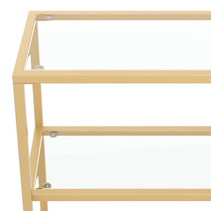 Konsolentisch Glas TYRO 100 x 73 cm gold