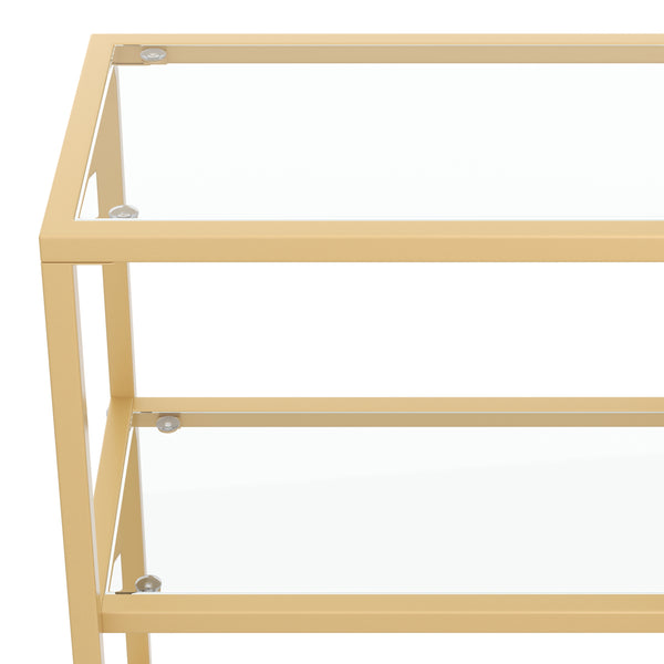 Konsolentisch Glas TYRO 100 x 73 cm gold