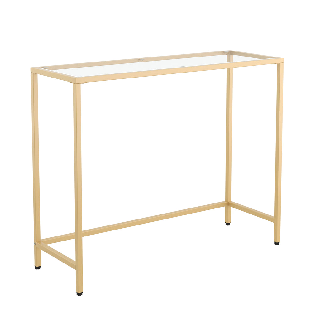 Konsolentisch Glas TYRO 100 x 80 cm gold