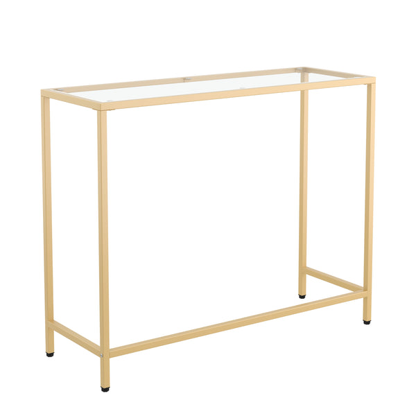 Konsolentisch Glas TYRO 100 x 80 cm gold