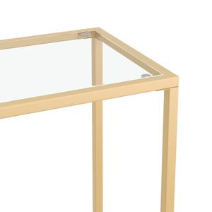 Konsolentisch Glas TYRO 100 x 80 cm gold