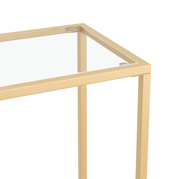 Konsolentisch Glas TYRO 100 x 80 cm gold