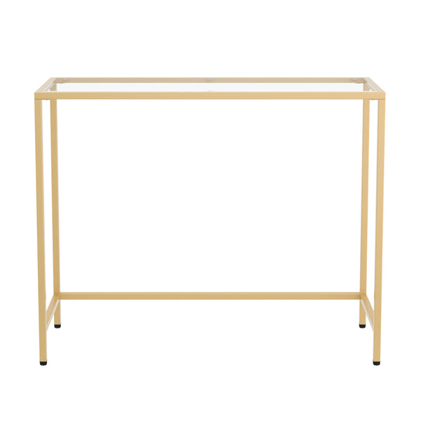 Konsolentisch Glas TYRO 100 x 80 cm gold