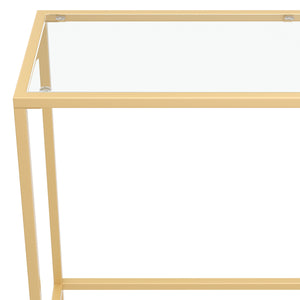 Konsolentisch Glas TYRO 100 x 80 cm gold