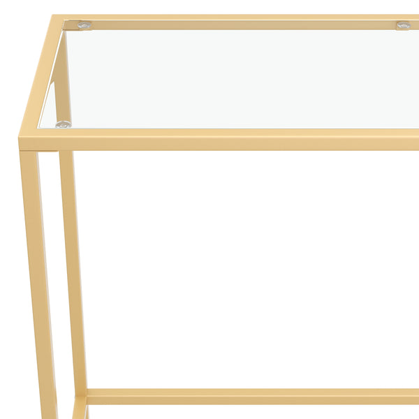 Konsolentisch Glas TYRO 100 x 80 cm gold